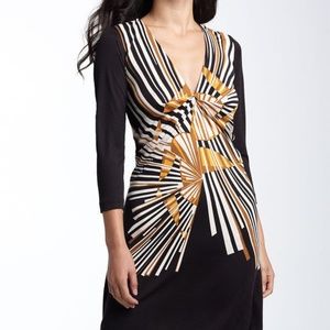 DvF IMANA SUNDIAL EXPLOSION BLACK DRESS - size 2
